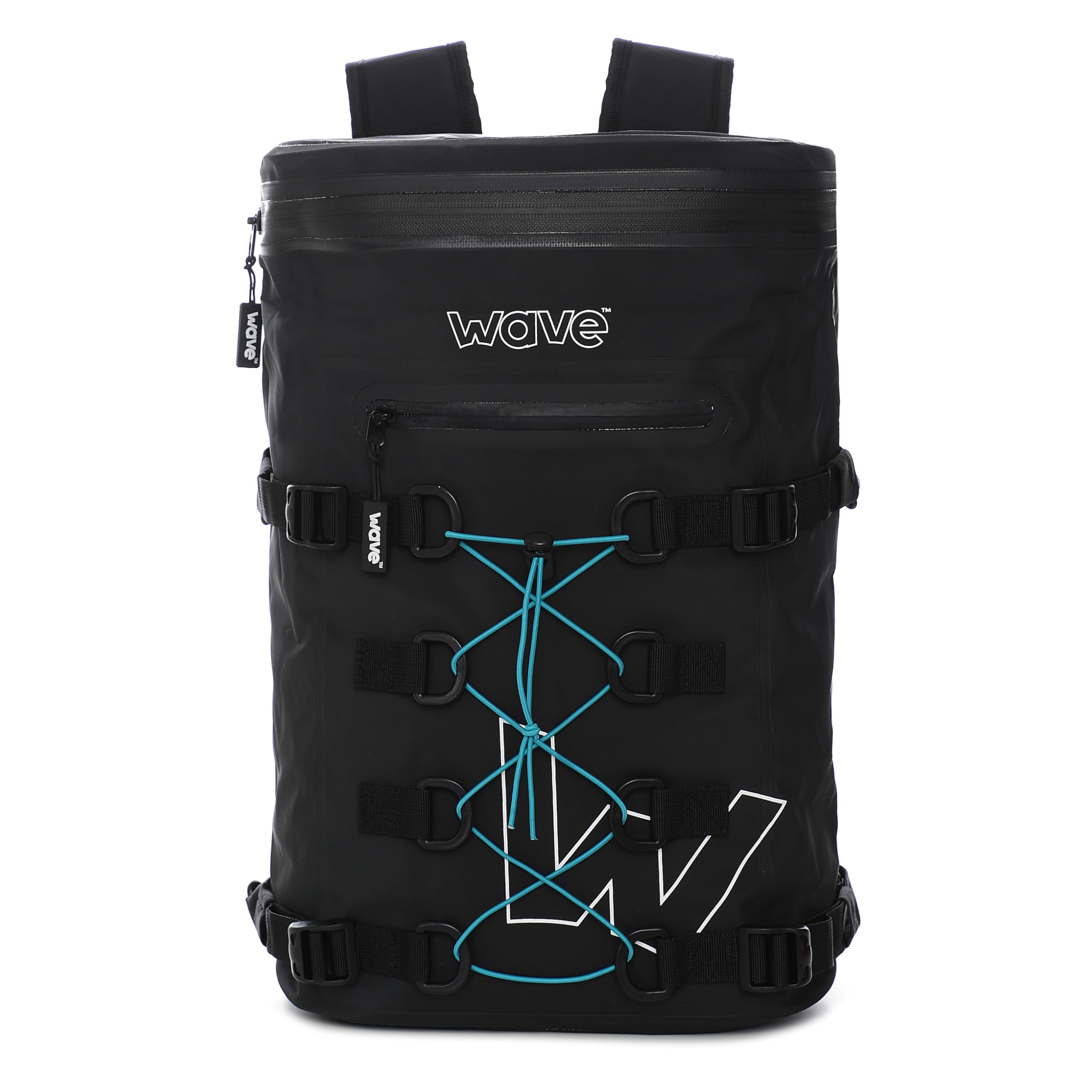WAVE Sac de terrasse en PVC imperméable à fermeture éclair | Noir | 20 L