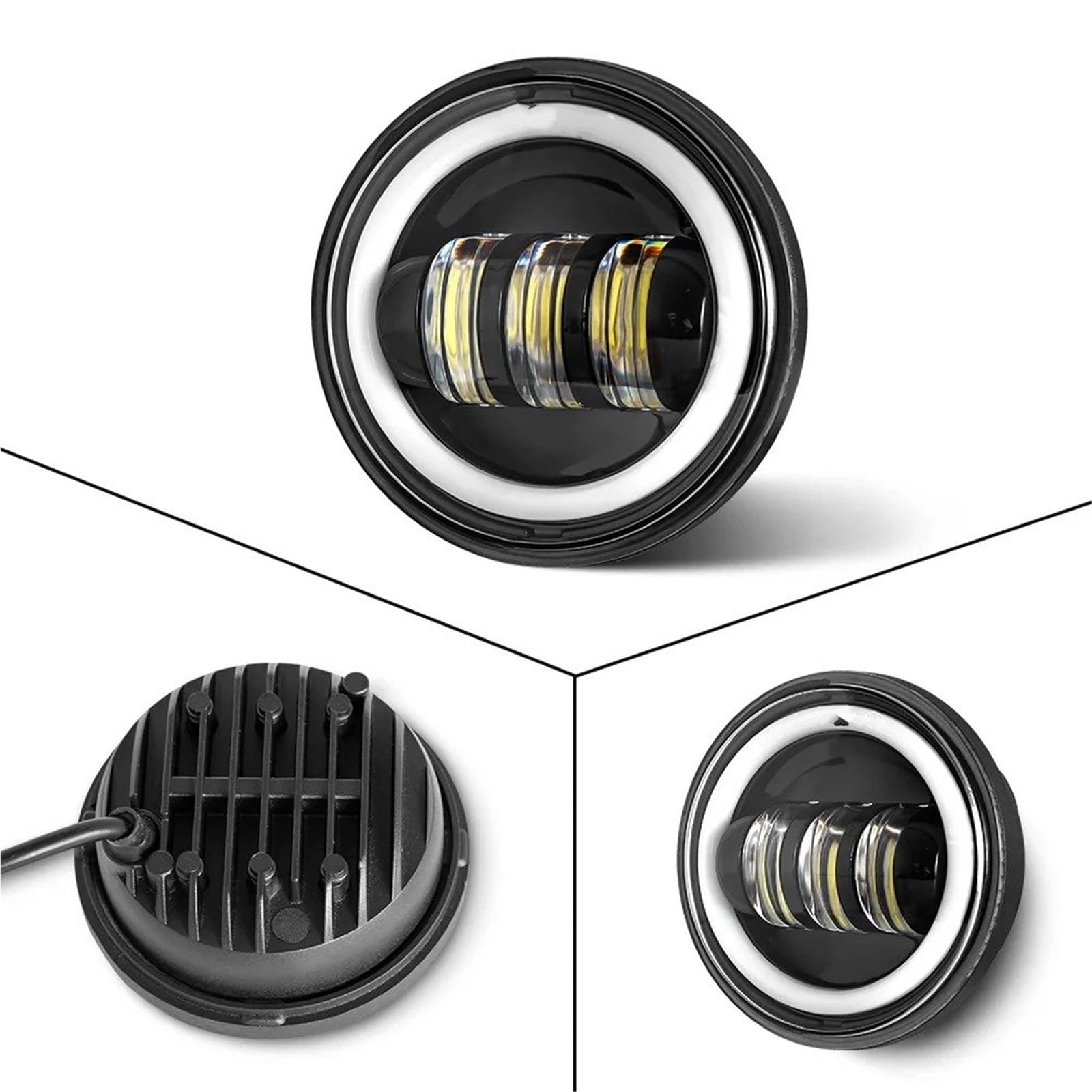 Moto Fari Stradali Spot Light Beam Per Motociclette Fendinebbia 2 Pezzi 4,5 Pollici LED DRL 30W Impermeabile
