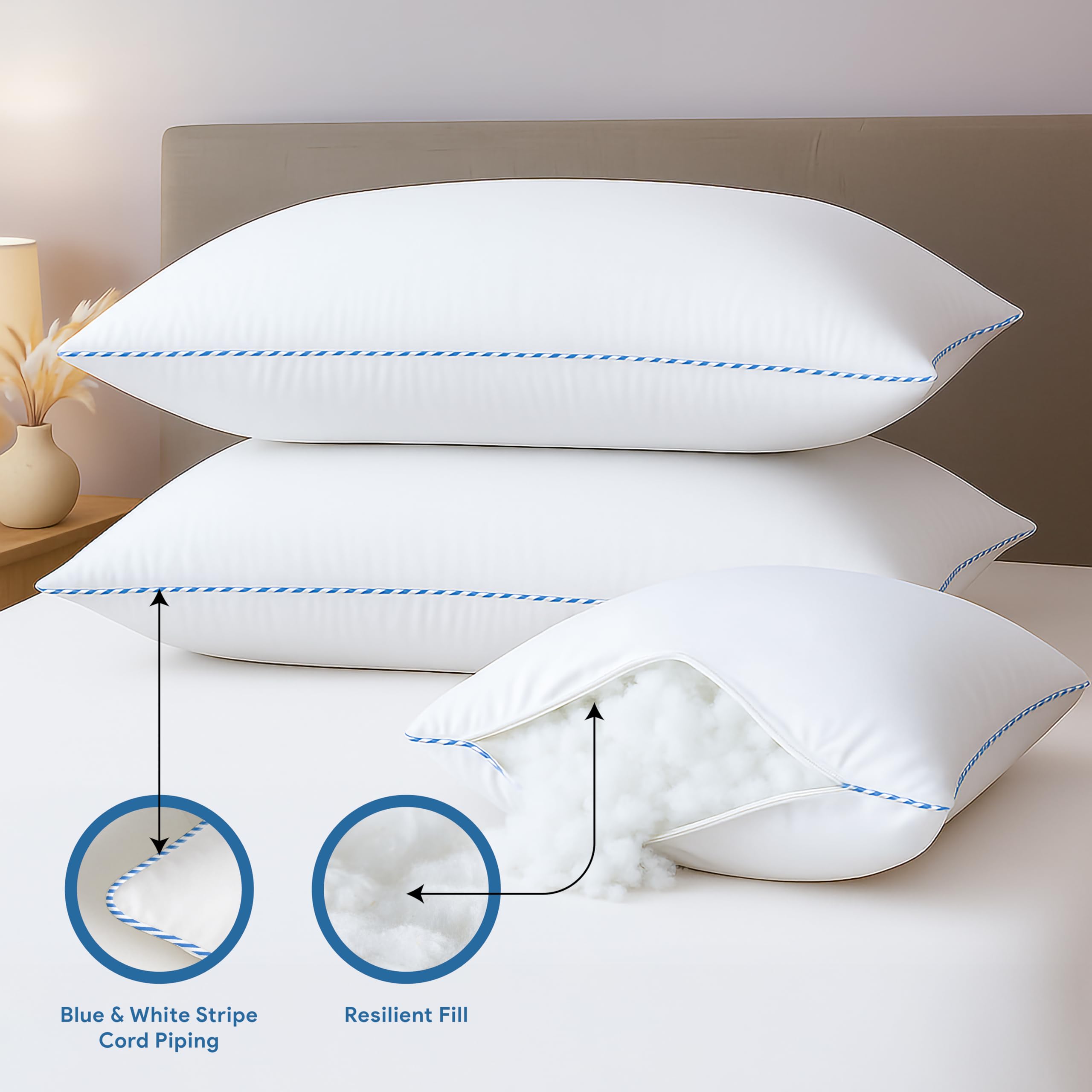 bien LIVING Softmax Pillow Duo - White, Pack of 2 -2