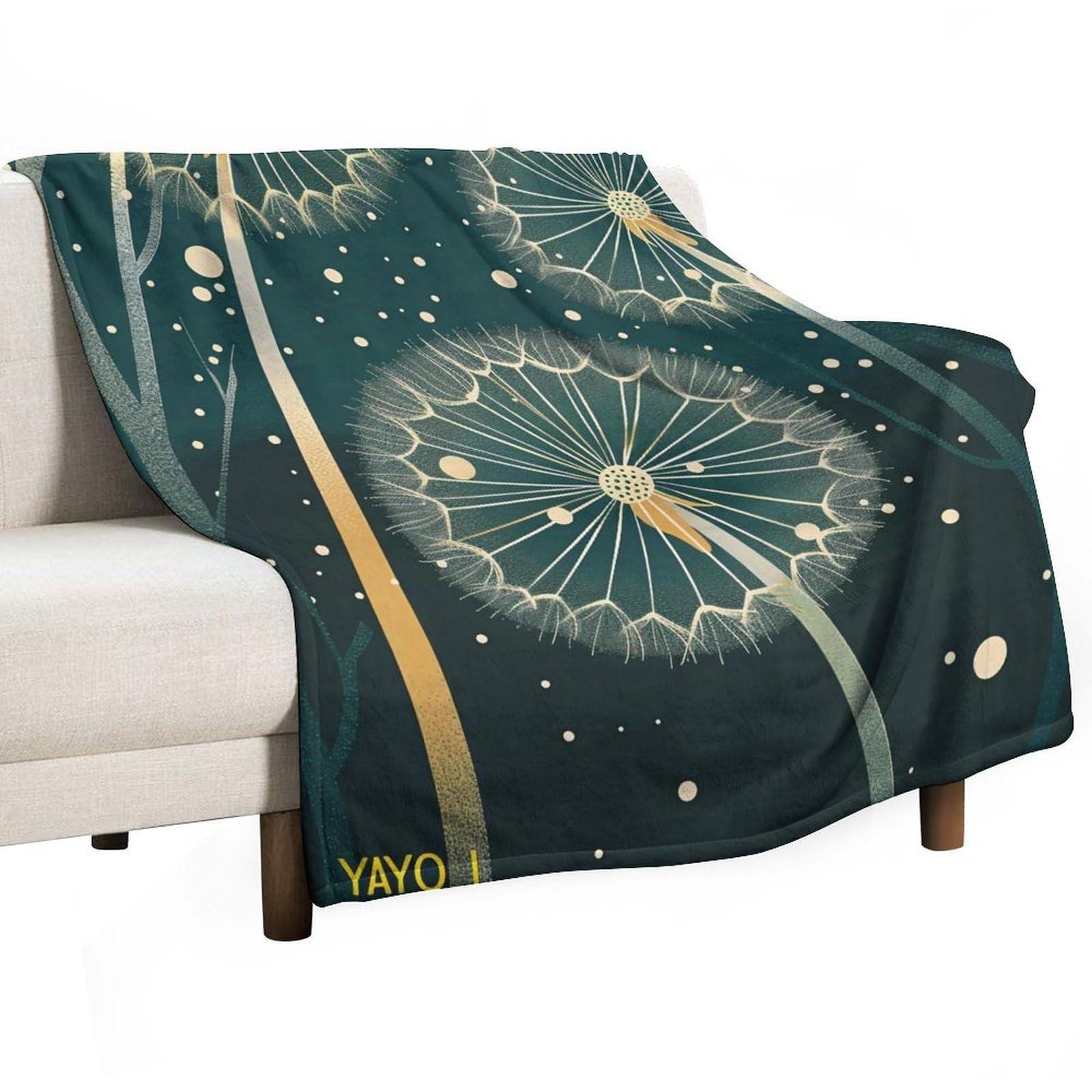 YHGSREUOH Yayoi-Kusama-Style-Dandelion-Exhibition_02 Flannel Blankets Fleece Soft Throw Lightweight Plush Gifts for Couch, Bed, Cozy Sofa Plush, Chair, Lovers 130x150cm(50x60in)