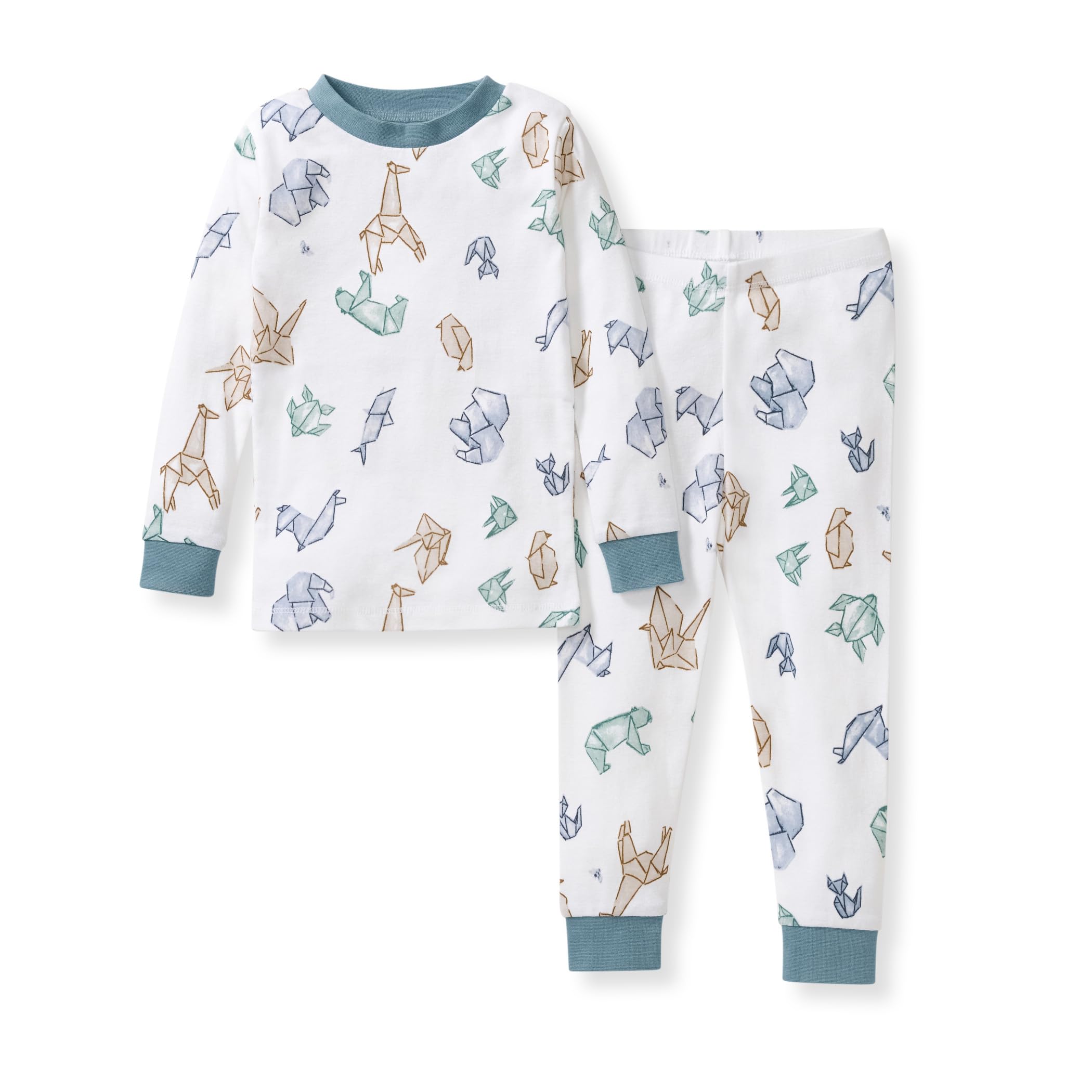 Burt's Bees Baby Boys' 2-Piece Long Sleeve Tee and Pants Organic Cotton Pajama Set