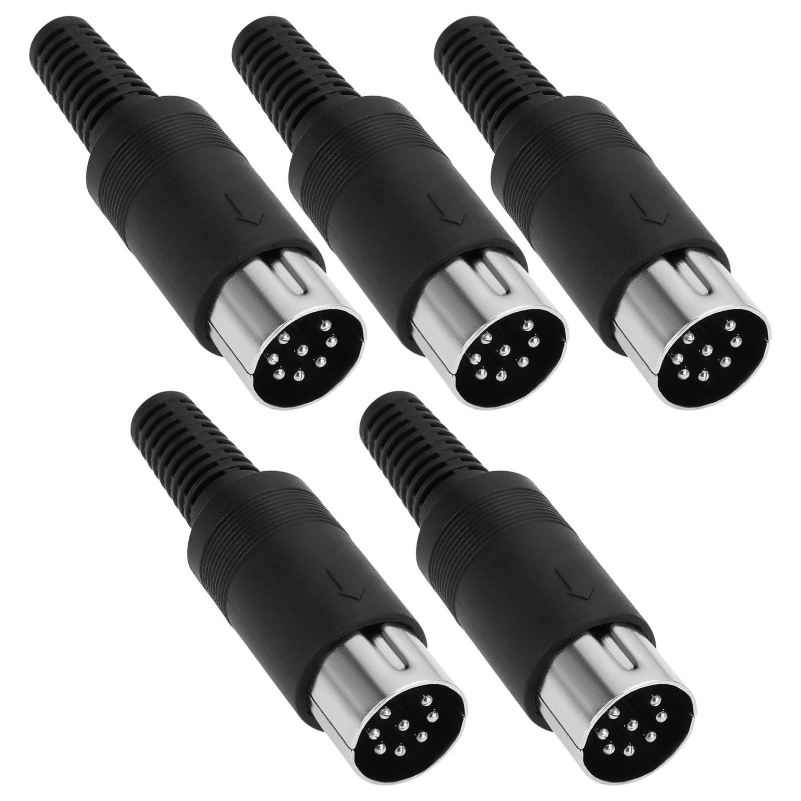 OTOTEC 5 Pezzi Spina Connettore Midi Presa Maschio 8 Pin Connettore Maschio 8 Pin Saldatura Adatta Per Mixer Audio MIDI Vintage Tastiera Elettronica