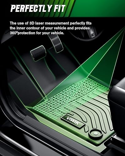 Miniatura 5 de VIWIK Alfombrillas de suelo aptas para Nissan Ariya 2023 2024, protectores de suelo de TPE para todo tipo de clima, juego completo de 1 y 2 fila,