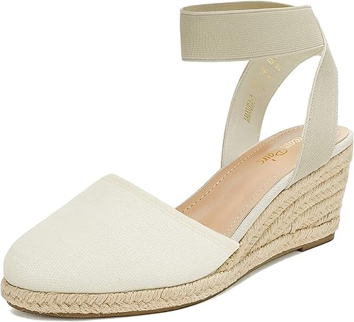 elastic wedge espadrilles