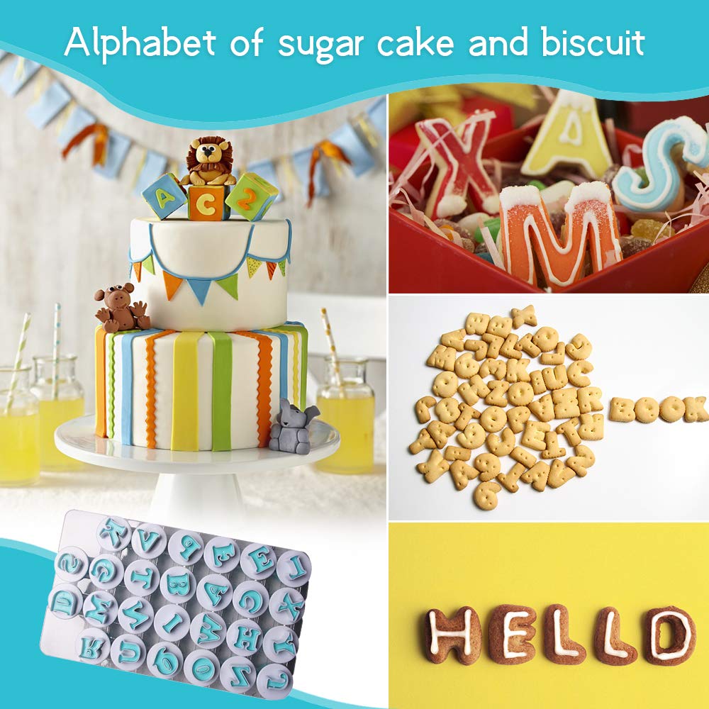 Stampini Lettere Per Pasta Di Zucchero - Set 26 Lettere Alfabeto Per Decorare Torte E Biscotti - Foto 5