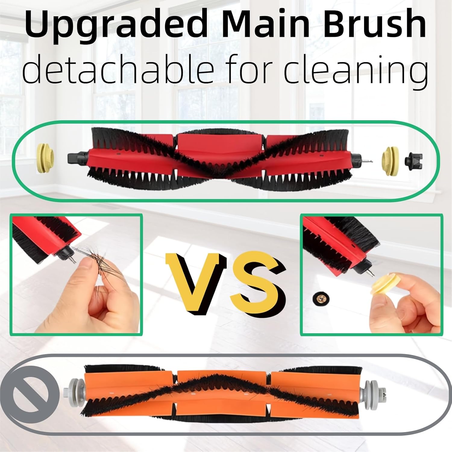 Replacement Parts Spare for Roborock S6 / S60 / S65 / S5 Max / T6 Robot Vacuums, 2 Main Brush, 4 Filter, 4 Mop Cloths, 3 Side Brush, 1 Front Wheel Caster, Accessories Kit Replace Attachments