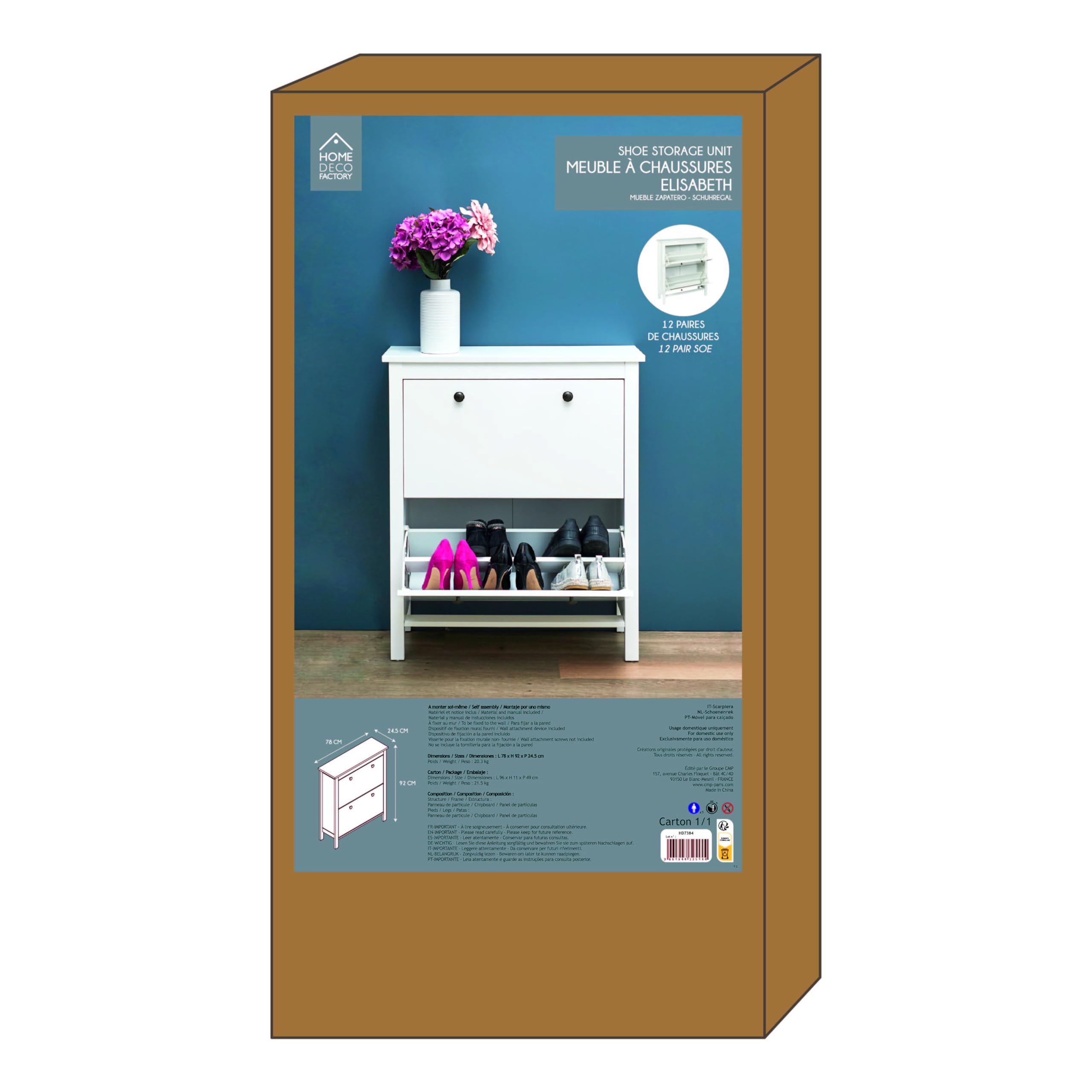 MUEBLE ZAPATERO 2 PUERTAS
