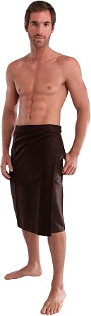 1 World Sarongs Mens Sulu in Brown