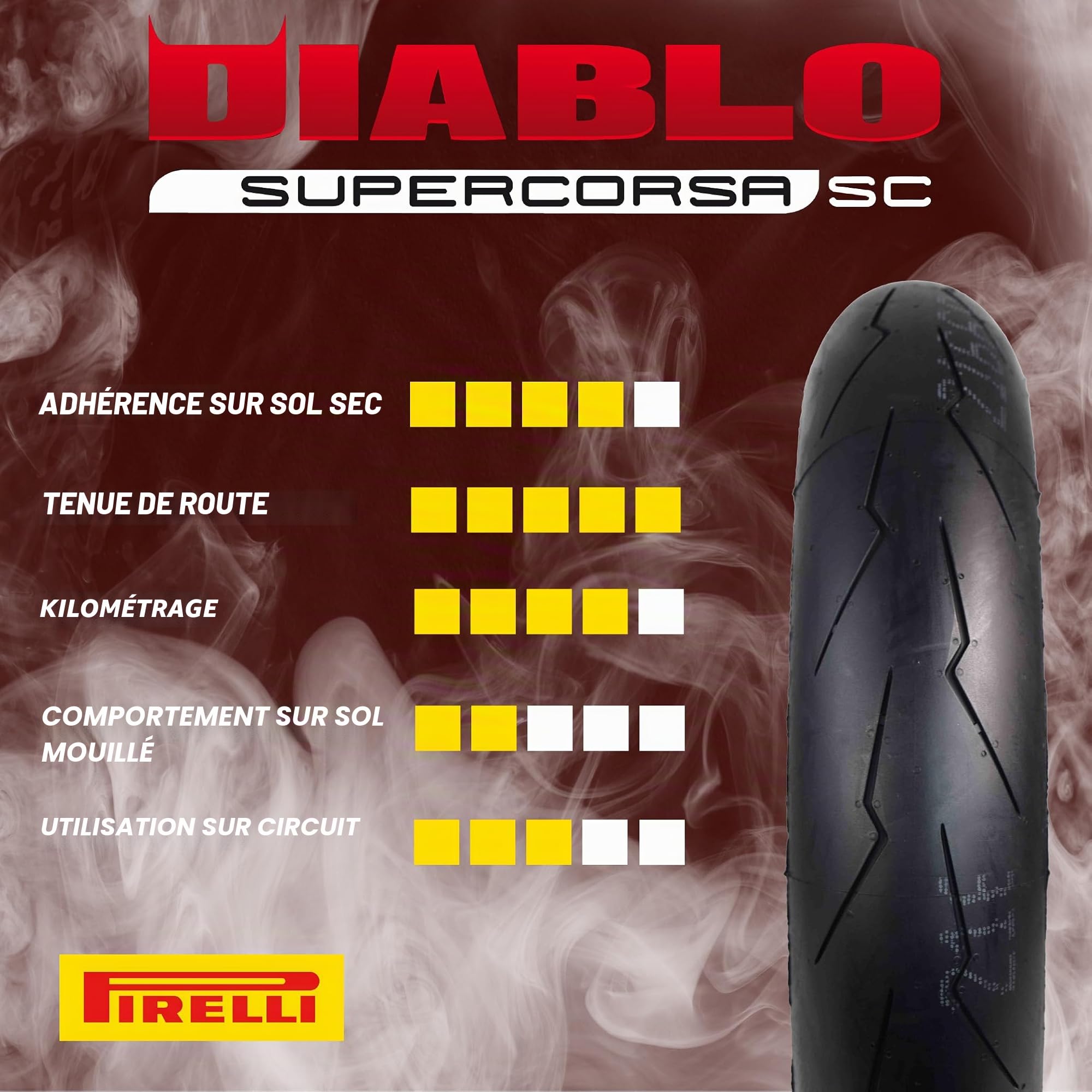 PIRELLI 180/55 ZR17 73W DIABLO SUPERCORSA V2 SP - 55/55/R17 73W - A/A/70dB - Moto Pneu
