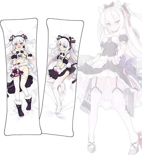 Dakimakura USS HammannAzur LaneAnime Dakimakura - Funda de almohada corporal de doble cara tamaño real