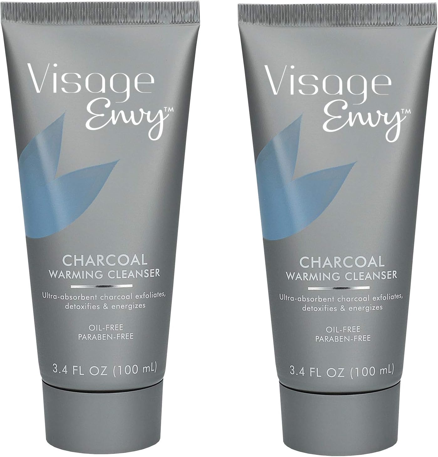 Charcoal Warming Cleanser - Oil-Free Detoxifying Face Scrub with Charcoal and Caffeine Exfoliates, Detoxifies, and Energizes 3.4 Ounces (Pack of 2)