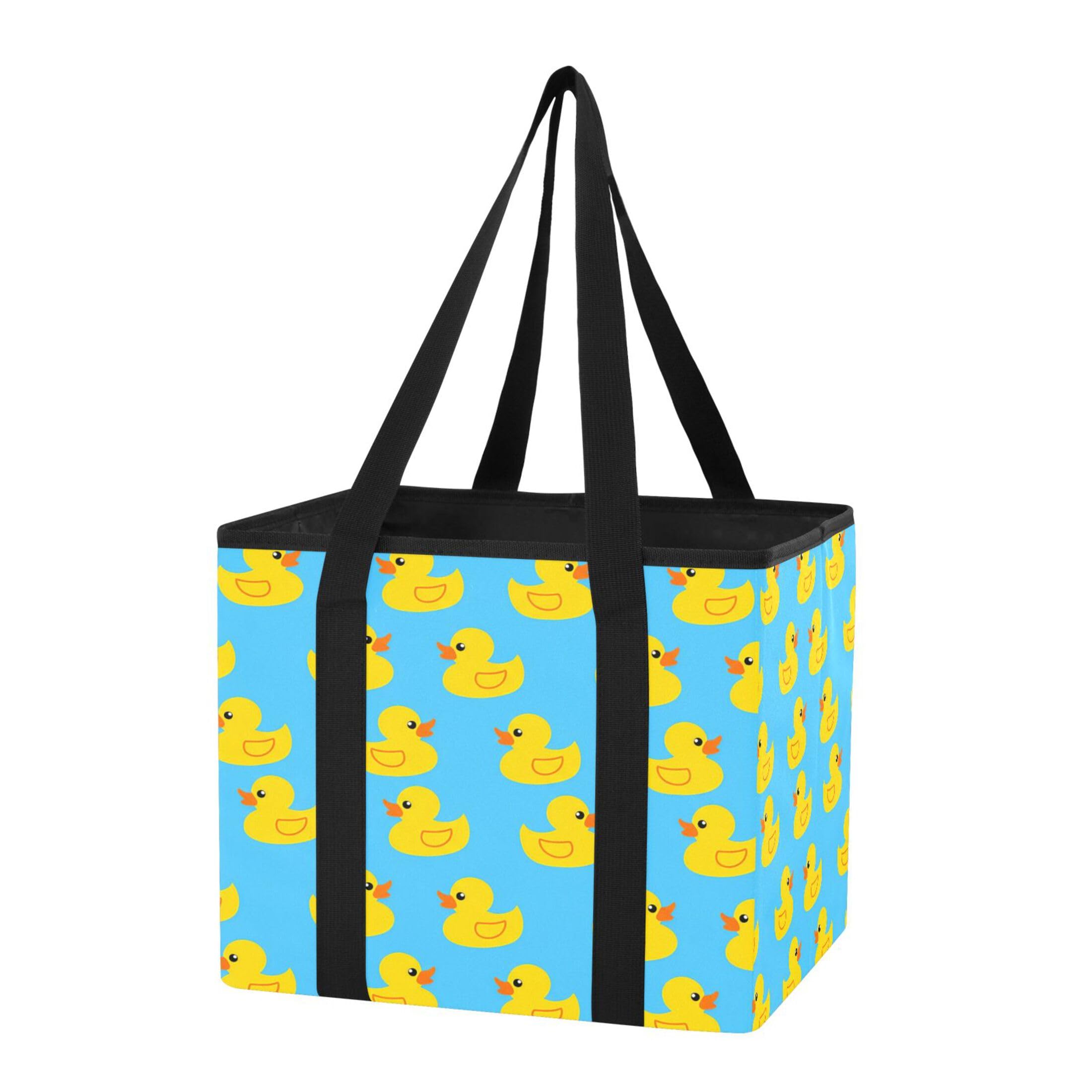 Kutsu Car Trunk Organizer Cute Yellow Ducks Collapsible Storage Organizers Oxford Car Storage Bin with Reinforced Handles, Non-slip Universal Fit SUV Truck Van, 1 Pack