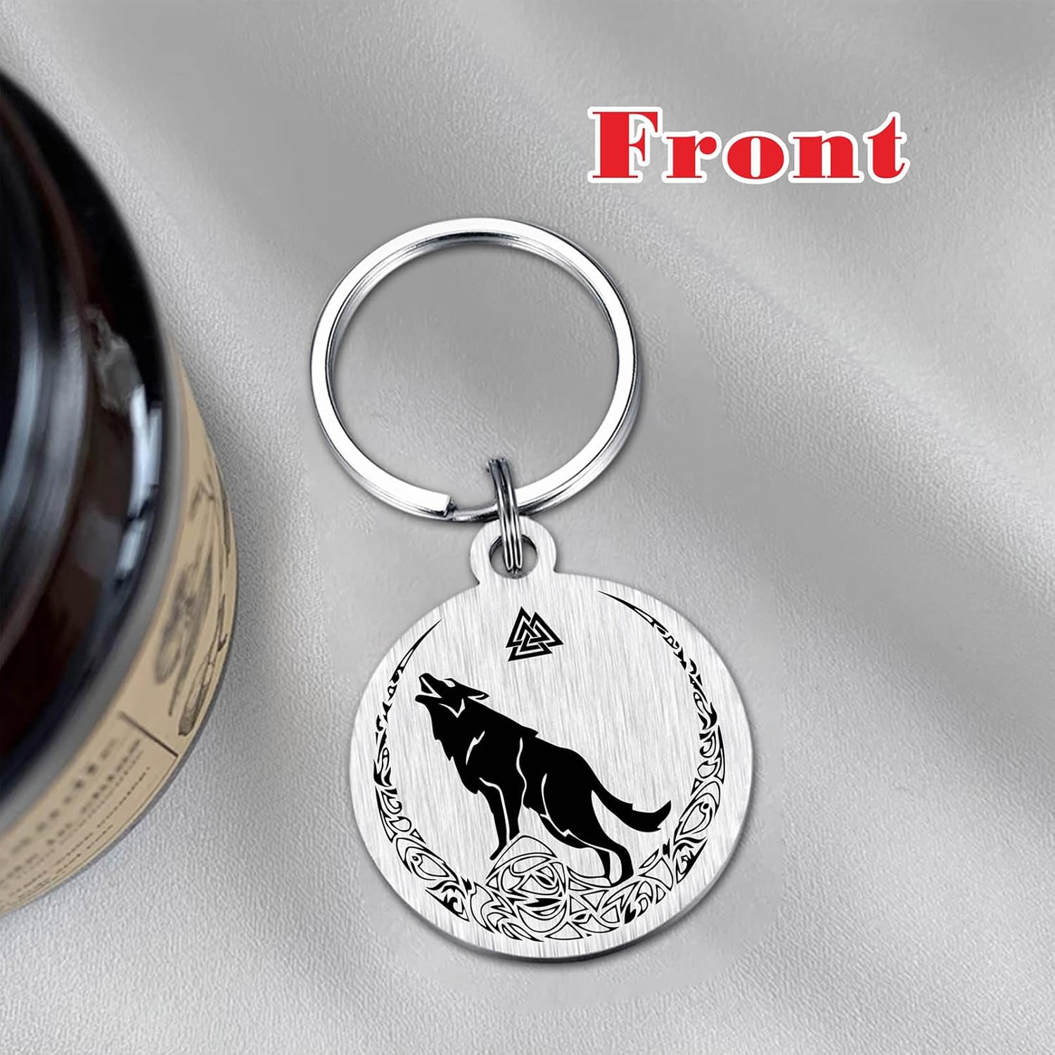 Viking Gifts for Women Men - Norse Mythology Gifts - Vegvisir, Odin, Fenrir, Tree of Life, Valknut Viking Keychain - Image 4