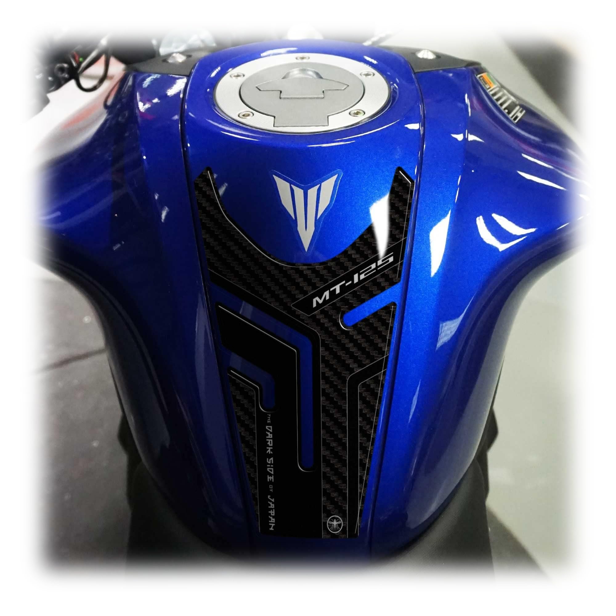 labelbike - Naklejka na Zbiornik paliwa 3D z żywicy Dekoracja i Ochrona Zbiornika Motocykla Kompatybilna z Yamaha Mt-125 2020-2025