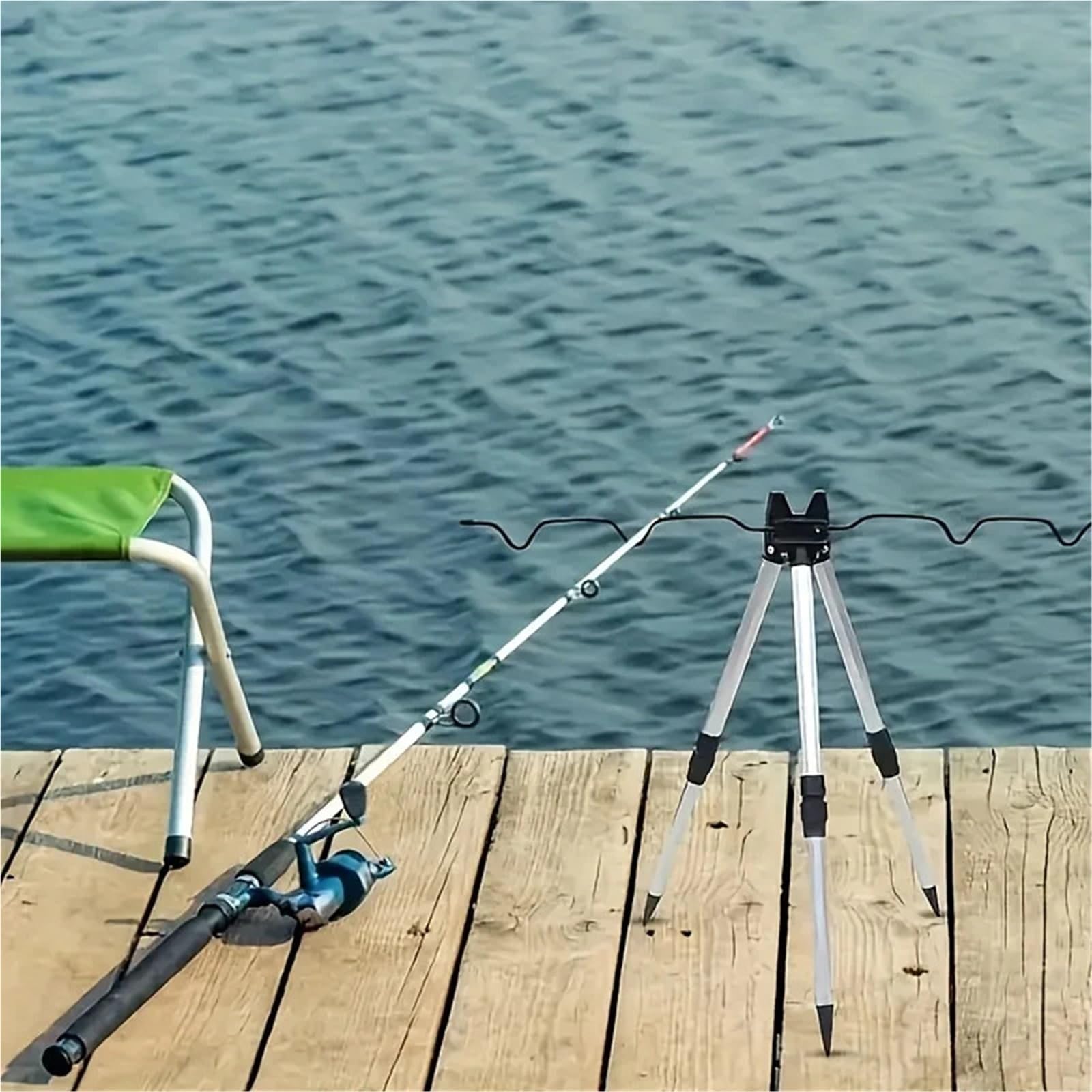 Porta Canna da Pesca Supporto telescopico in Lega di Alluminio da 1 pz for canne Pesca in Mare Triangolare for Supporto for Fusione for la con l'amo