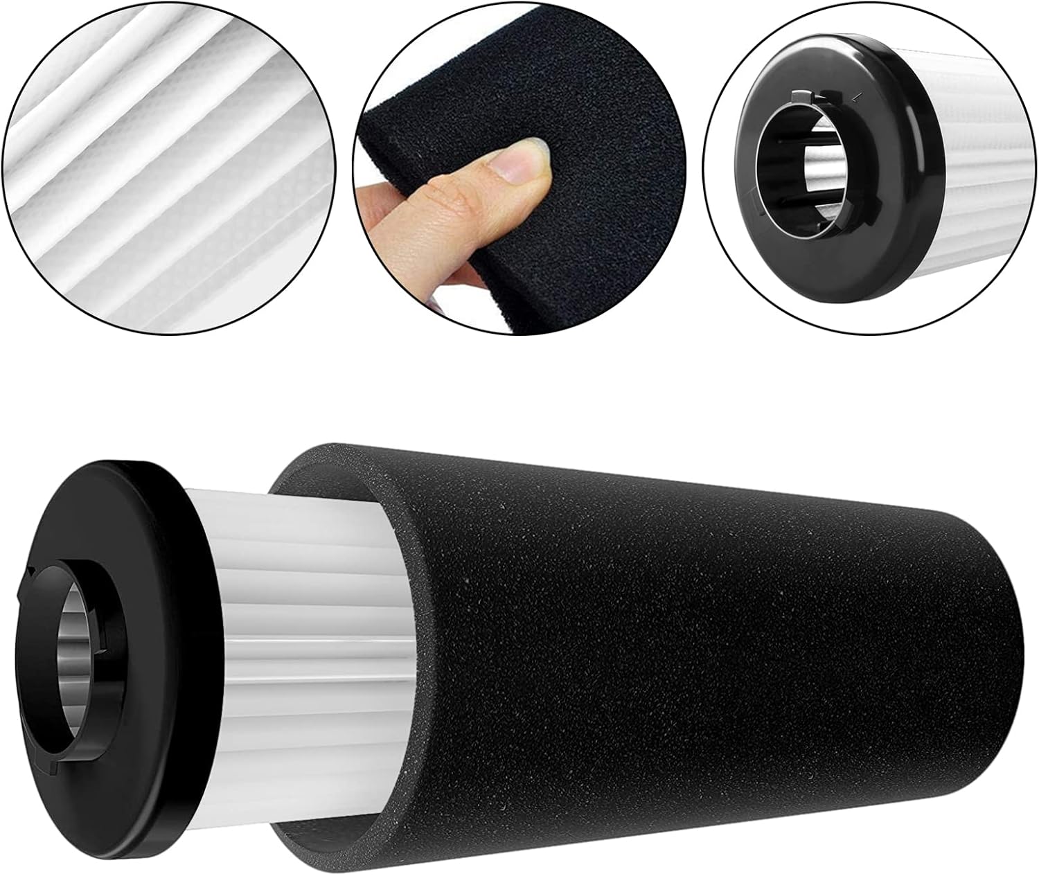 F112 Filter Replacement Odor Trapping Filter Compatible with Dirt Devil Endura Models UD20124,UD20120NC, UD70161, UD70167, UD70181, UD70187, UD70171, UD70174, UD70174B, Compare to AD47936, 4Pack