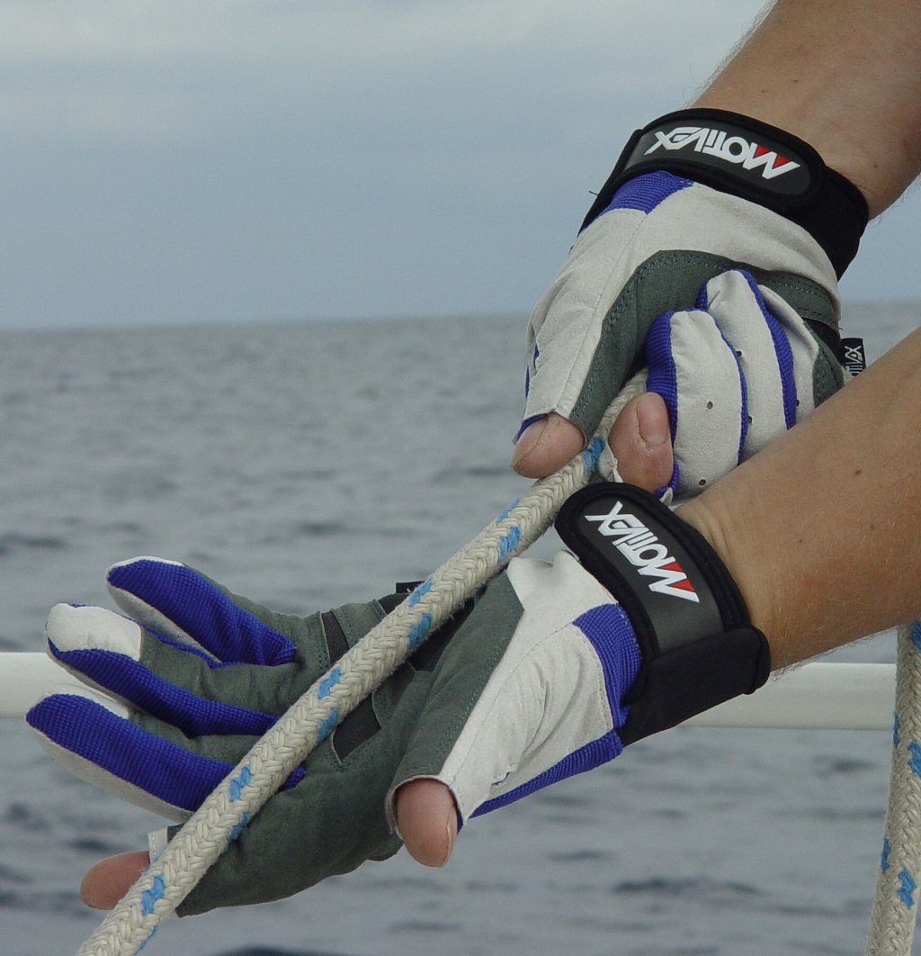 Guantes de Vela Extra Antideslizantes con Inserto de Neopreno con 2 Dedos Cortados
