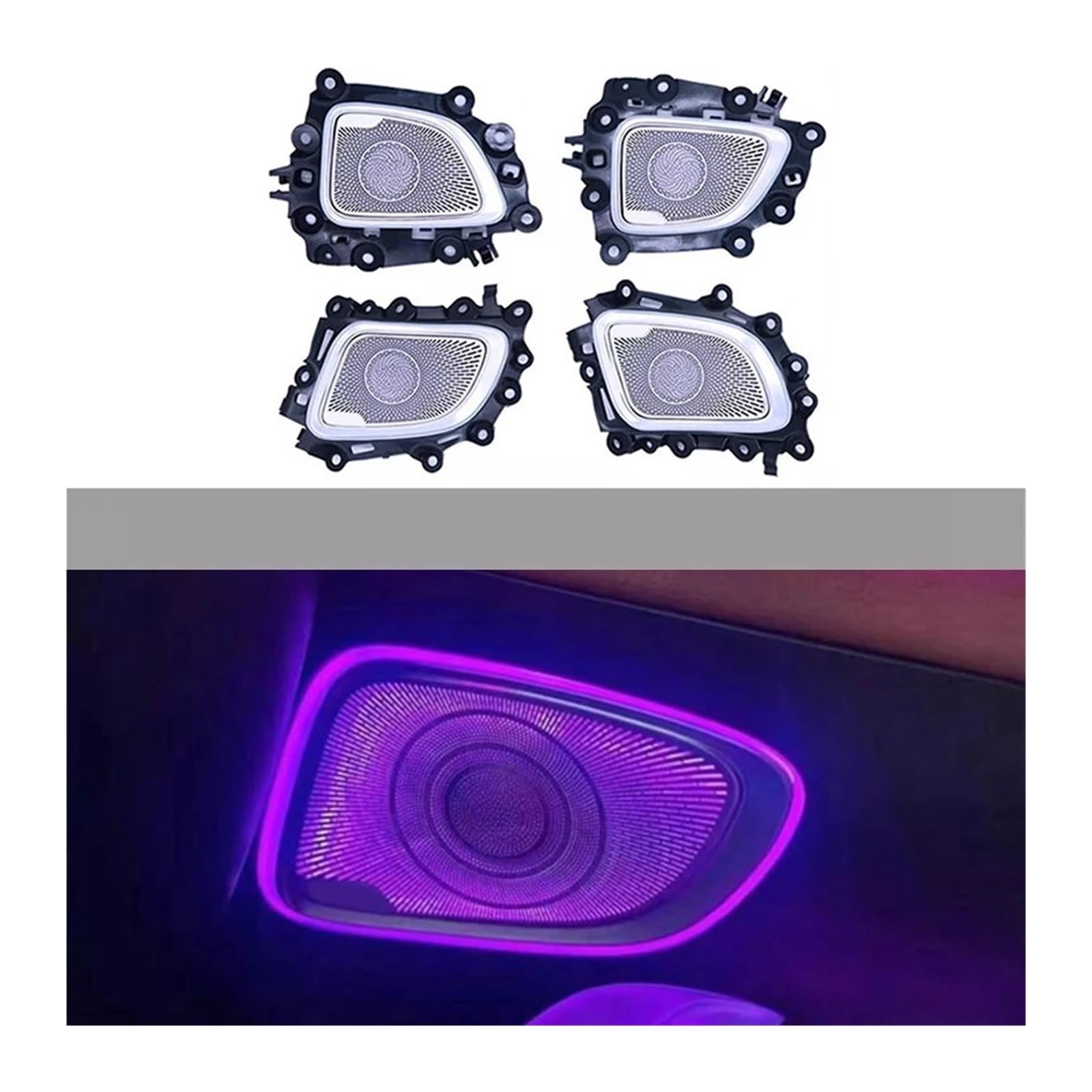 Luminous Speaker Cover Atmosphere Lamp Compatible with Mercedes Benz C-Class W206 2022+ Luminous Horn Cover Plate Ambient Light