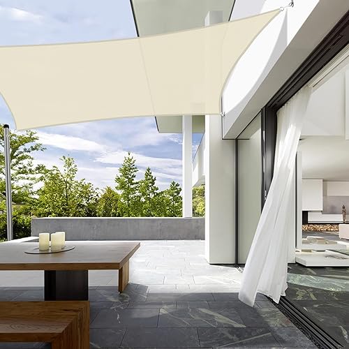 Miniatura 7 de Coarbor Toldo rectangular impermeable de 8 x 12 pies para dar sombra a patios, exteriores, patio, jardín, pérgola, beige