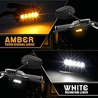 Vista 2 de QUASCO Señales de giro LED para motocicleta Switchback Mini intermitentes para manillar compatible con Harley Sportster 1200 Iron 883