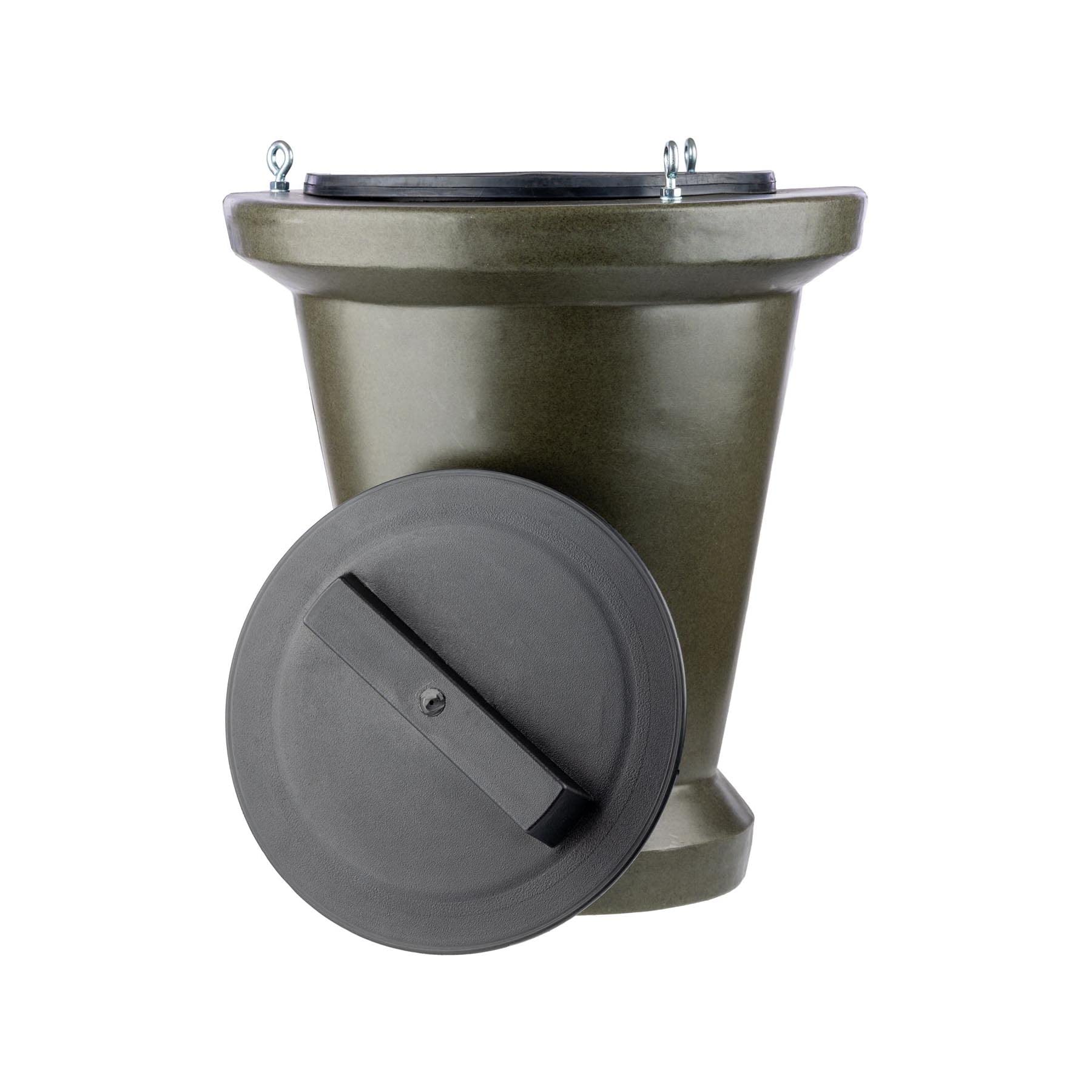 EUROHUNT Depósito para comederos automáticos 2.0, incluye apertura dosificadora y 3 puntos de fijación, color marrón (capacidad máxima: 18 kg)