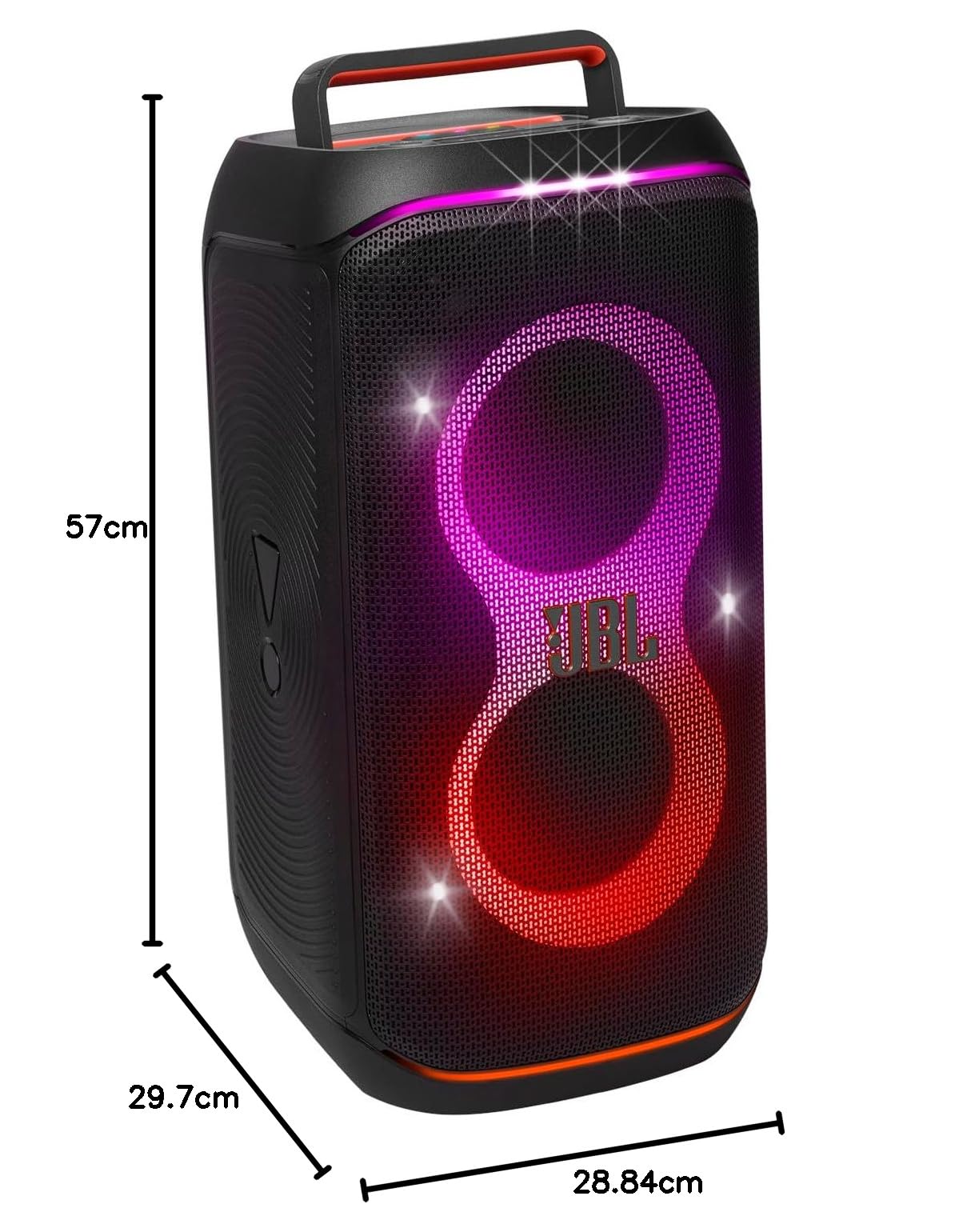 JBL Partybox 120 Wireless Bluetooth 160W Party Speaker, AI Sound Boost, Futuristic Light Show,Upto 12H Runtime,Auracast Multispeaker Support,Guitar+Mic Input — Amazon image 10