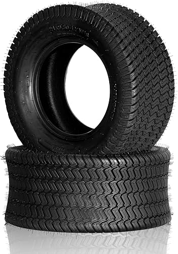 Miniatura 1 de SUNROAD 24x9.50-12 Neumáticos para cortacésped y jardín 24x9.5x12 tractor carrito de golf neumáticos de césped sin cámara 4PR juego de 2