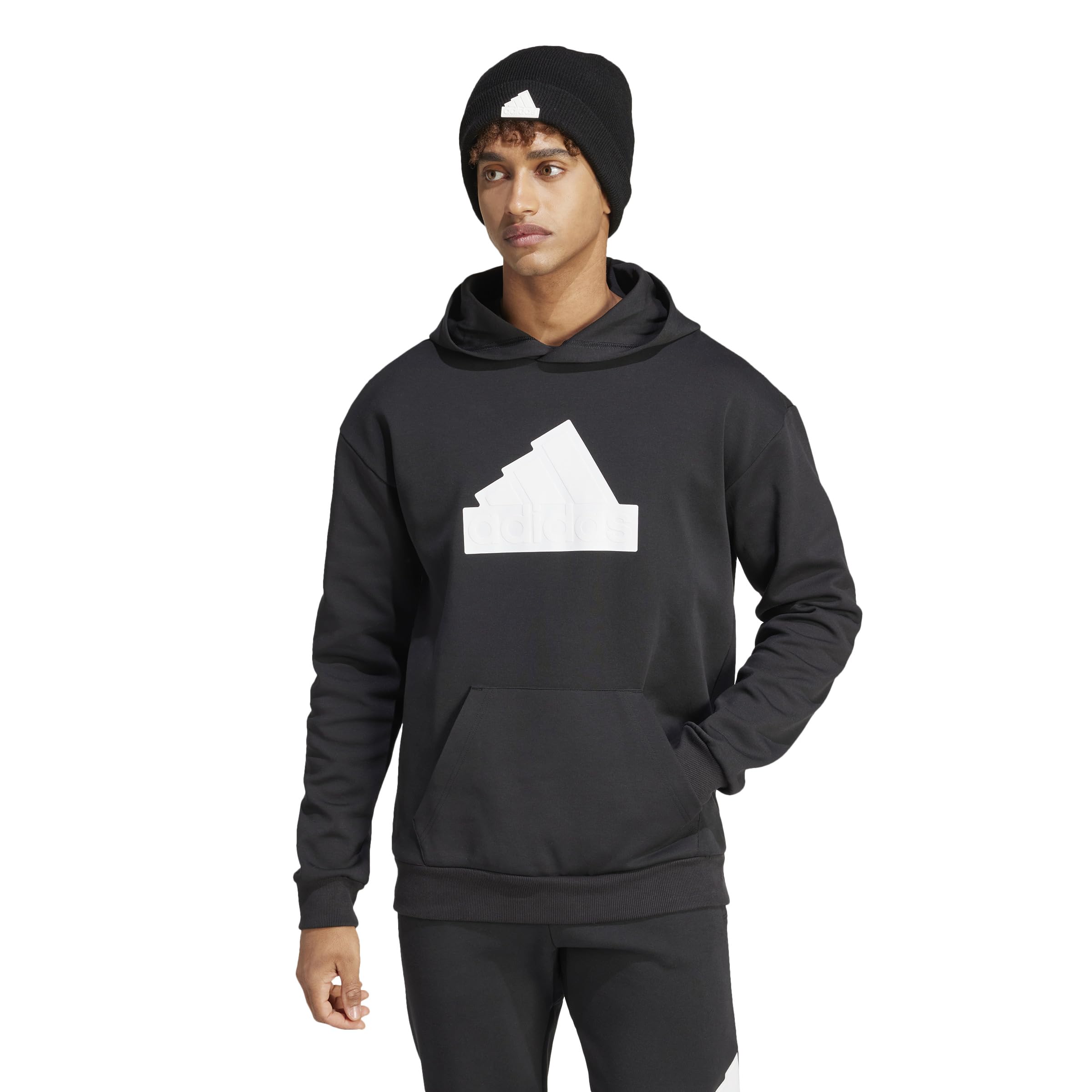 adidas Men's Future Icon Badge of Sport Hoodie, Black, Medium/Tall