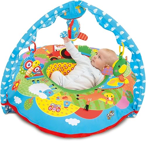 Miniatura 4 de Galt Juguetes, Playnest & Gym - granja, centro de actividades para bebés y asiento de piso, incluye 1 anillo inflable