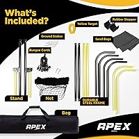 Vista 3 de Adjustable Volleyball Rebounder Net 7x4 ft – Bounce Back Training Equipment with Angle Customization for Practicing Volleying, Bumping, Spiking