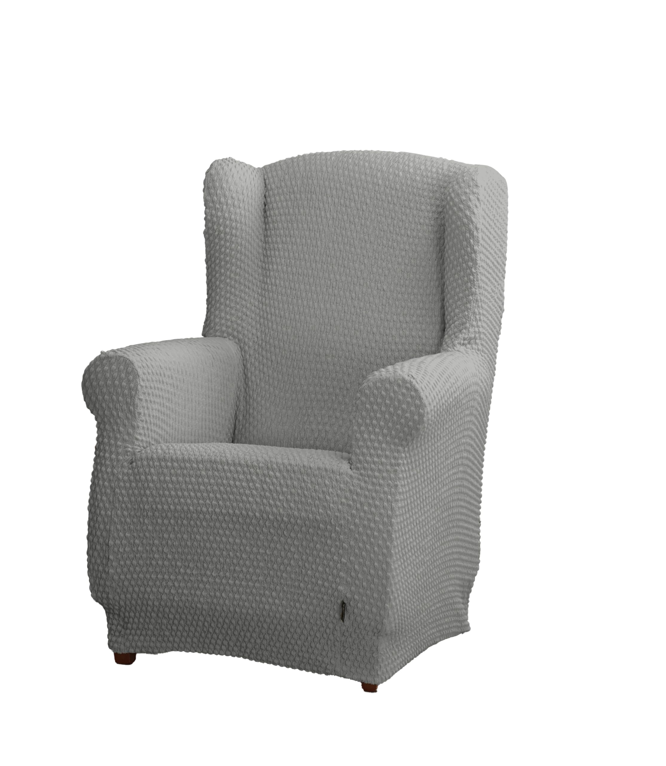 Estoralis Borneo Bi-Elastic Chair Cover Very Elastic Fabric C-09 Light Grey for Wing Chairs from 70 to 110 cm Quality Protection Super Adjustable