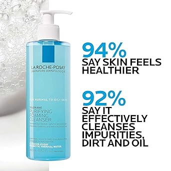 La Roche-Posay Toleriane Purifying Foaming Facial Cleanser, Oil Free Face Wash for Women & Men with Niacinamide + Ceramides, Pore Cleanser Safe For Sensitive Skin, Wont Dry Out Skin, Soap Free