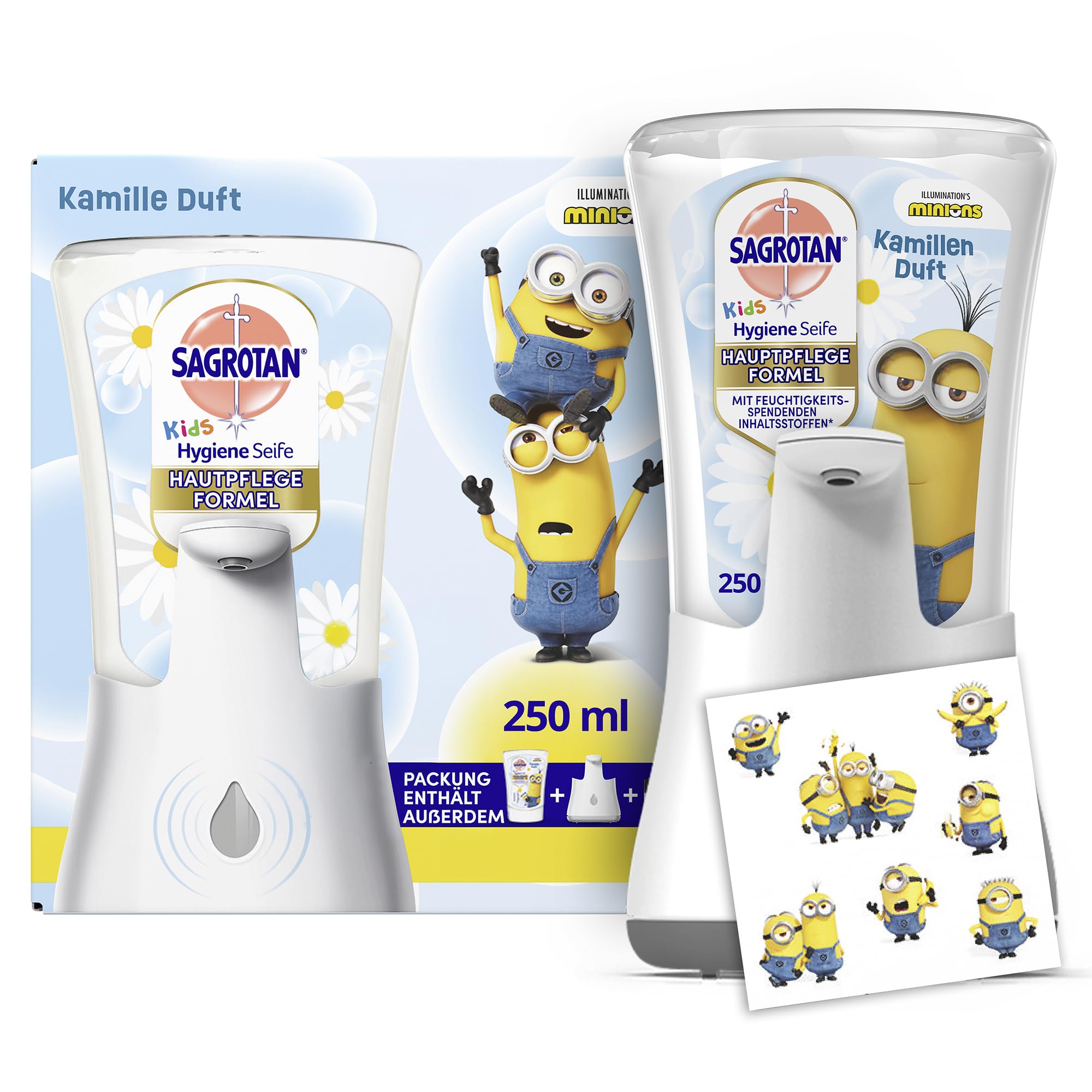 Sagrotan No-Touch Kids Starter Set inkl. 1 x 250 ml Nachfüller Kamille & 2 x 250 ml Nachfüller Wildbeere