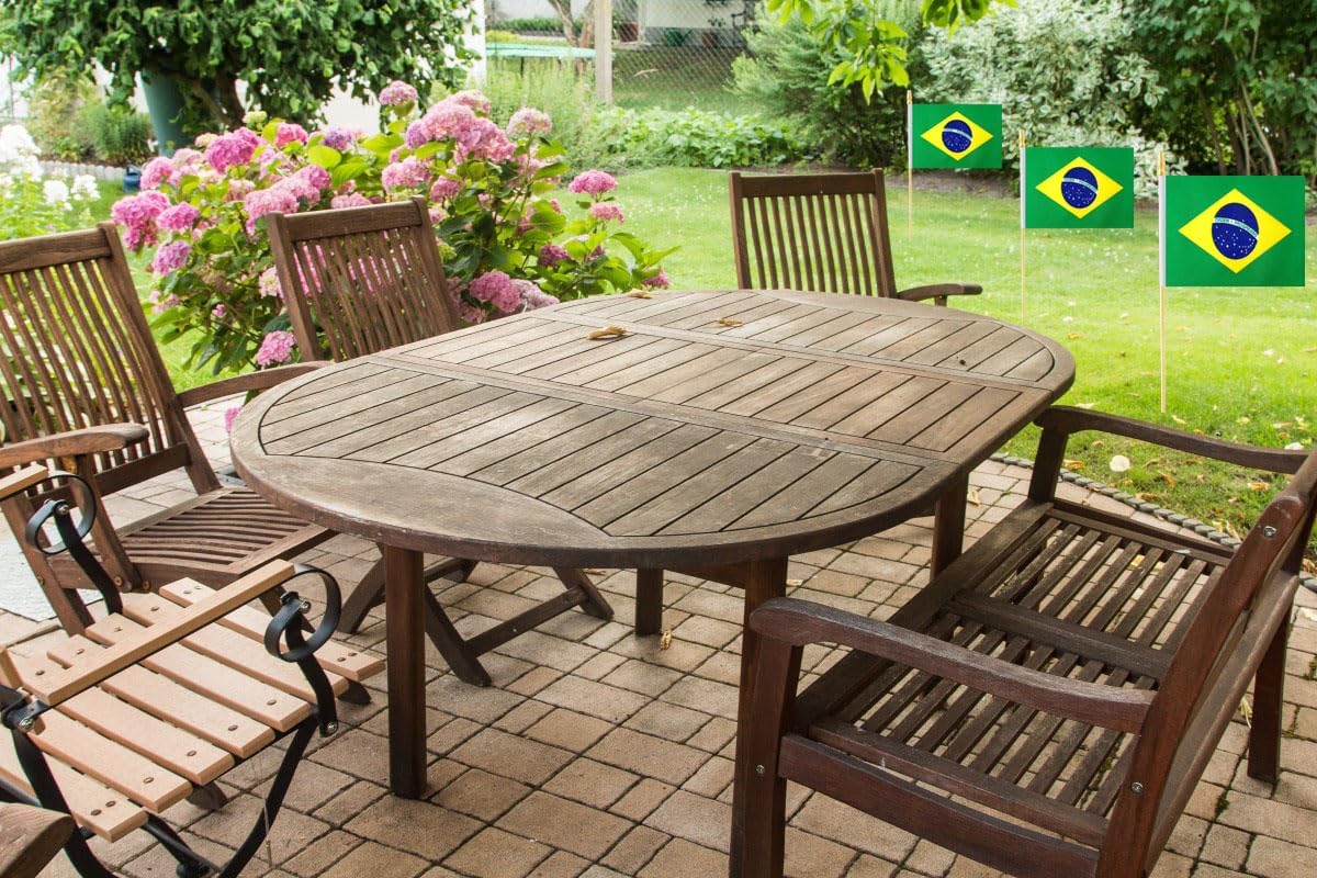 10 Pack Brazil Flags - BR Handheld Flag- 5x8 in,Brazilian Mini Flag. Suitable For Party Decorations, Store Displays, Bar Decorations And National Day Parades. - Image 5
