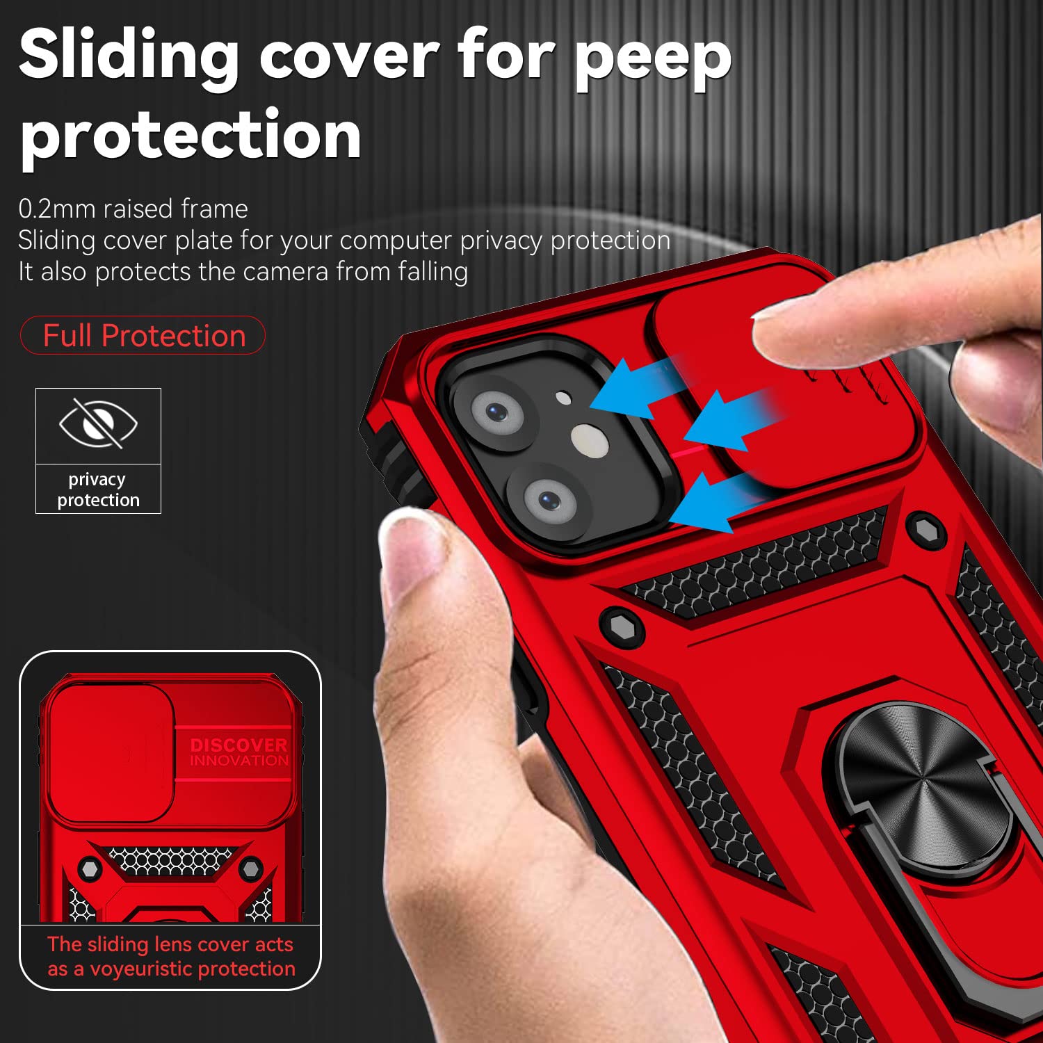 Funda Dretal Con Soporte Funda Magnética Para IPhone 11 Con Anillo Soporte - Diseño Floral Mate, Incluye 2 Protectores Pantalla - Protección Militar, Translúcida Protector Iphone Grado Militar