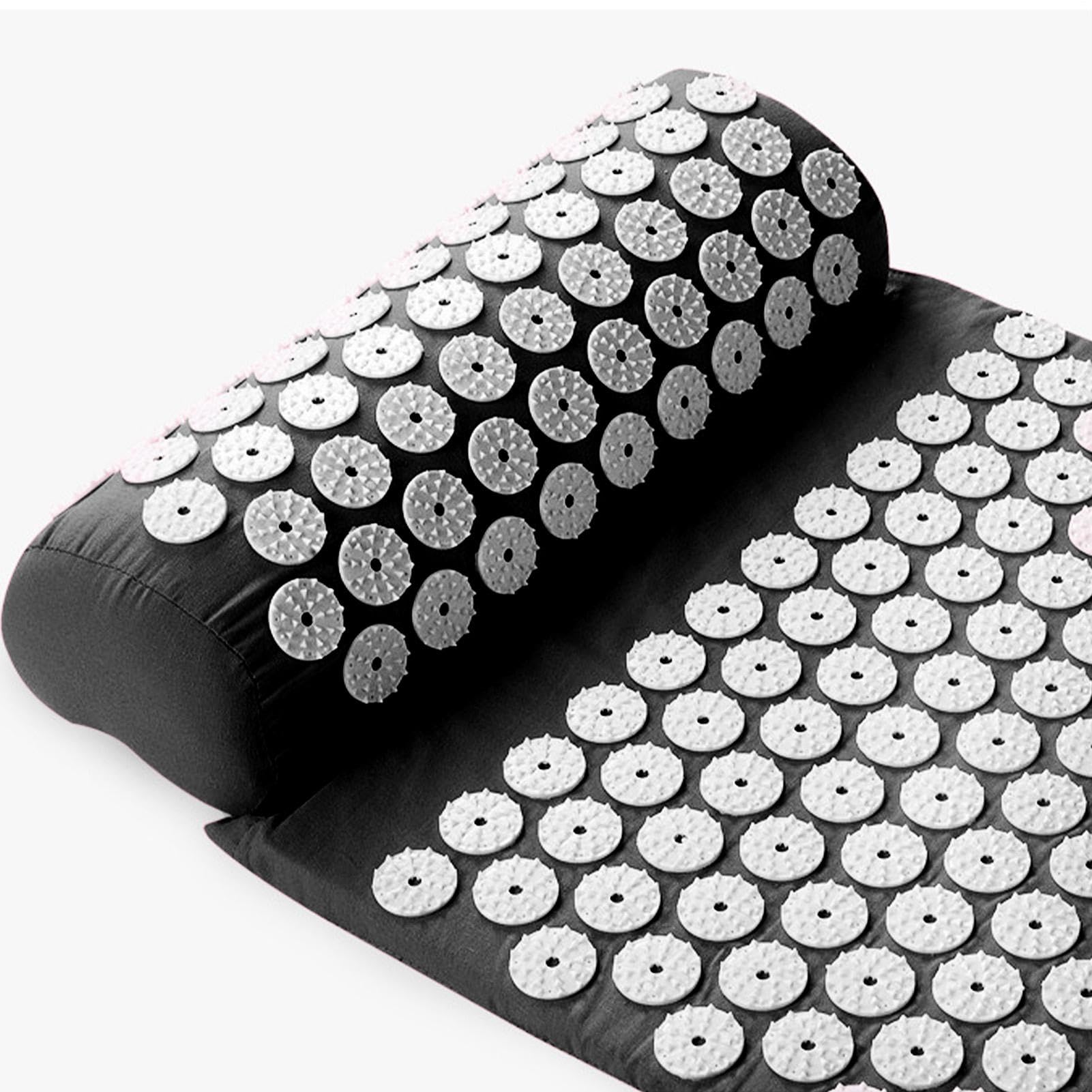 Esterilla de meditación con pinchos – Juego de esteras de meditación de masaje con almohada | Alfombrilla de presión para espalda, juego de alfombrillas de masaje, accesorios de mediación para el