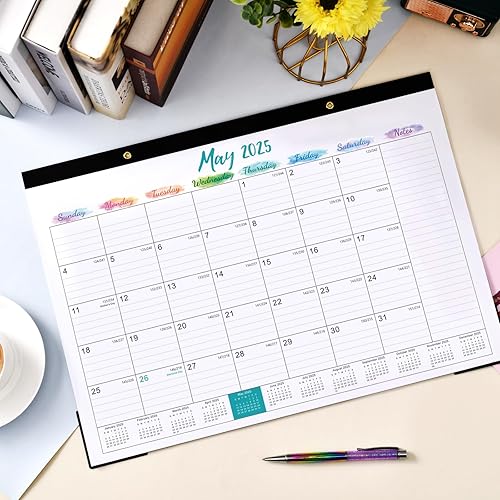 Miniatura 6 de Calendario de escritorio 2024-2025, calendario 2024-2025 de julio de 2024 a diciembre de 2025, calendario mensual de escritorio de 18 meses, 17 x 12