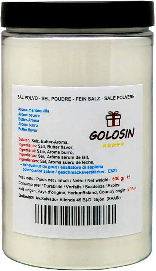 Sal en Polvo para Palomitas con Aroma a Mantequilla, 500 g