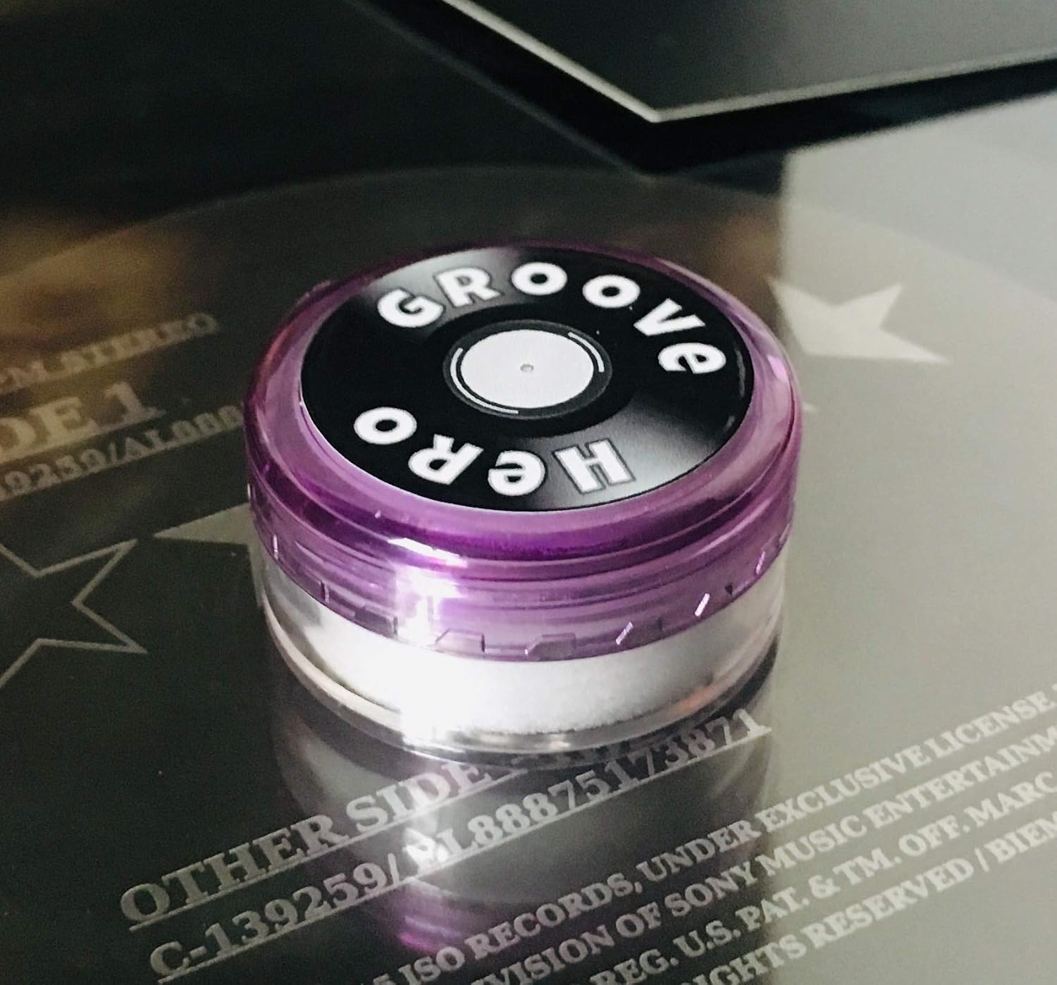 Groove Hero, Purple, Turntable/Record Player Stylus Cleaner Stylus