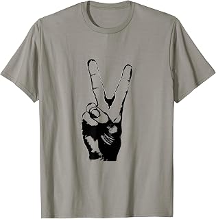 Victory sign peace symbol t-shirt for men & women T-Shirt