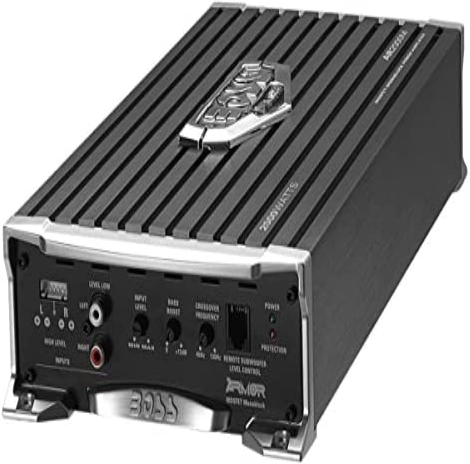 BOSS Audio AR2000M Armor 2000 Watt Monoblock Class Car Audio Amplifier with Bass Remote Control and AKS8 Amplifier Installation Wiring Kit