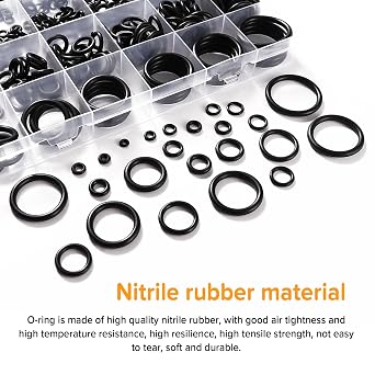 480 PCS 24 Sizes O-Ring Gasket Kit, Nitrile Rubber O-Ring Assortment, Sealing Gasket for Plumbing, Auto Repair, Black
