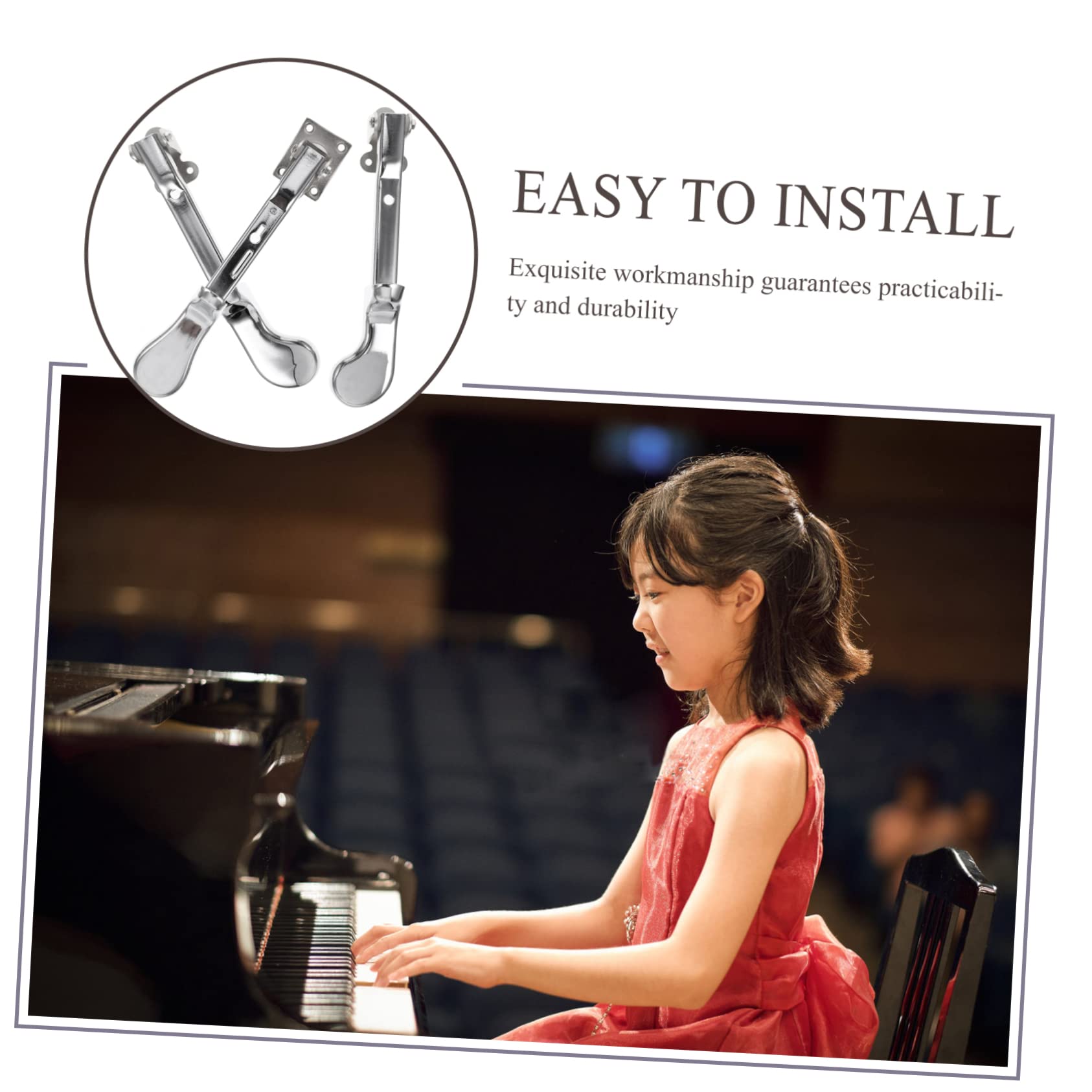 TOYANDONA 3pcs Upright Piano Replacement Parts Sustain Pedal Mechanism for Piano