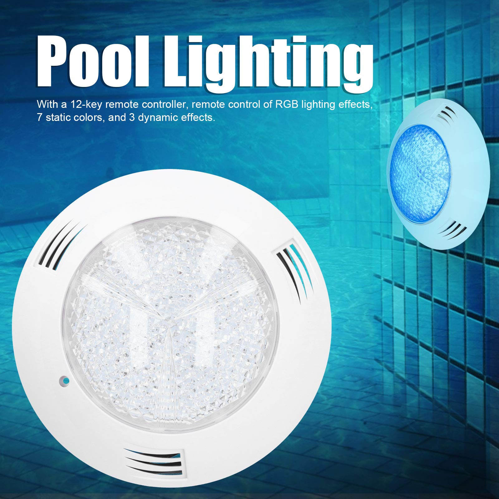 01 Unterwasser-LED-Leuchten, IP68-LED-Leuchten, Unterwasser-Pool-Licht Pool-Lichter Pool-Beleuchtung Brunnen für Party-Teich