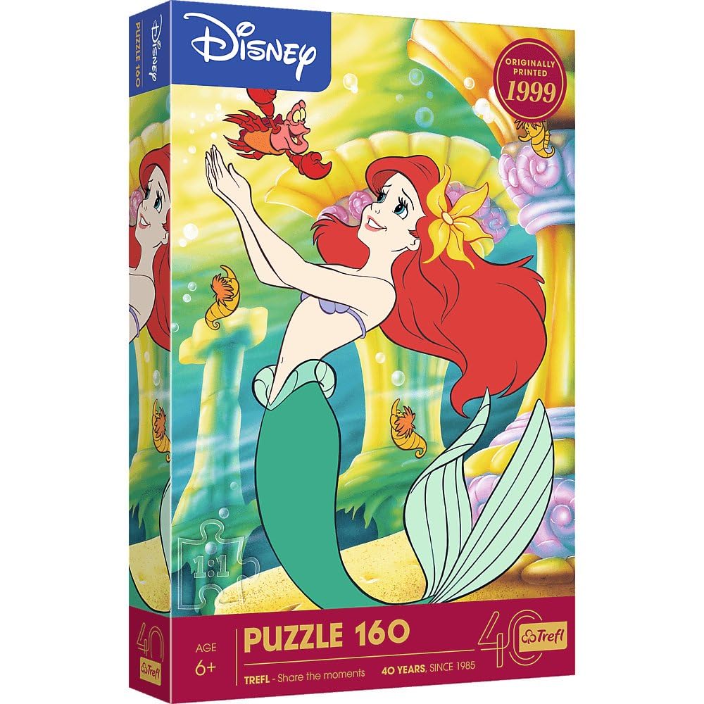 Trefl - The Little Mermaid - Puzzle 160 Pieces - Colourful Puzzles with Disney Figures, Fun for Children from 6 Years