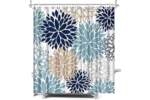 ArtBones Navy Blue Shower Curtain 72x72inch