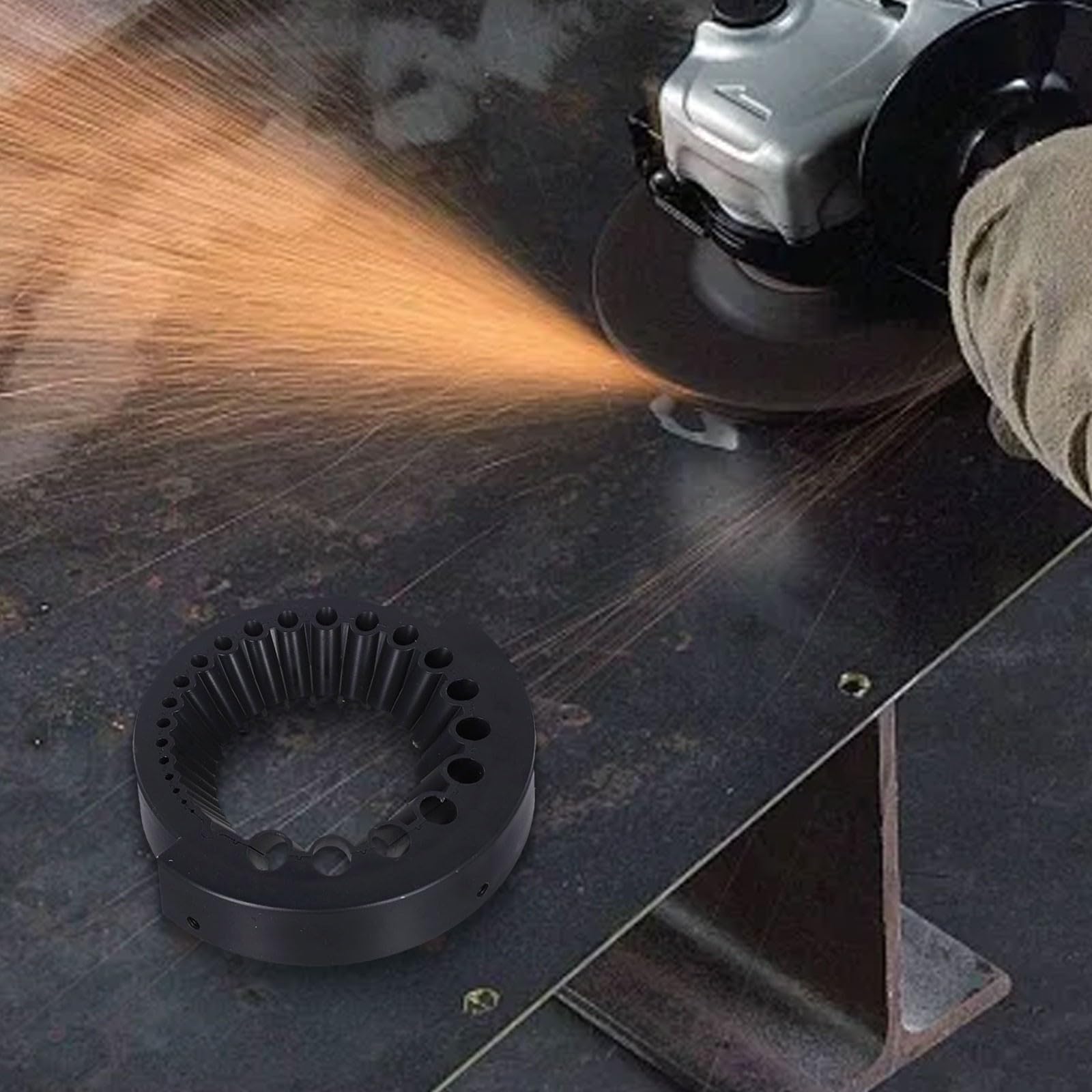 Afilador de brocas para taladros eléctricos, herramienta de molienda multifuncional de 2-13 mm con ajuste de ángulo y hebilla fija, accesorio de amoladora de plástico para brocas HSS y carburo