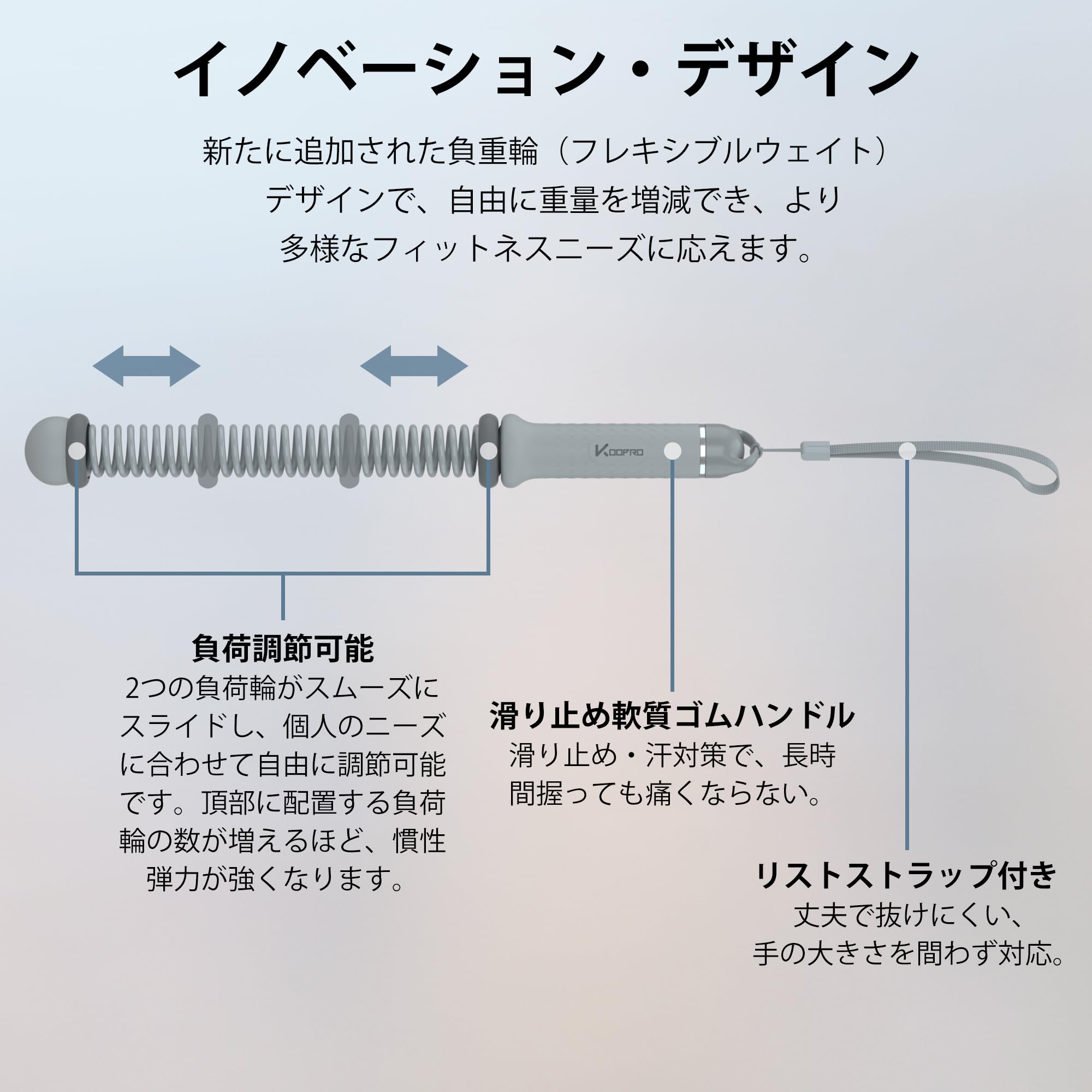 Amazon.co.jp: KOOPRO 最新型 バトルロープ コードレス ロープレス