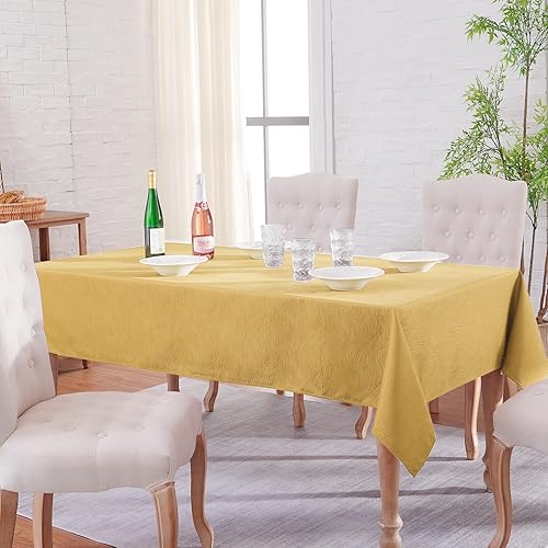 Miniatura 6 de Softalker Mantel rectangular de jacquard de Navidad, diseño de remolino, impermeable, resistente a las manchas, sin arrugas, peso pesado, para