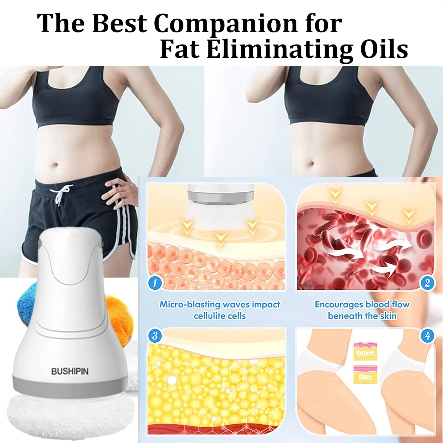 Body Sculpting Machine Electric Cellulite Massager 6 Pads, Handheld Full Body Massage Machine for Back/Abdomen/Butt/Leg/Arms Deep Massage Relax, Rotaion Vibration Anti Cellulite - Image 3